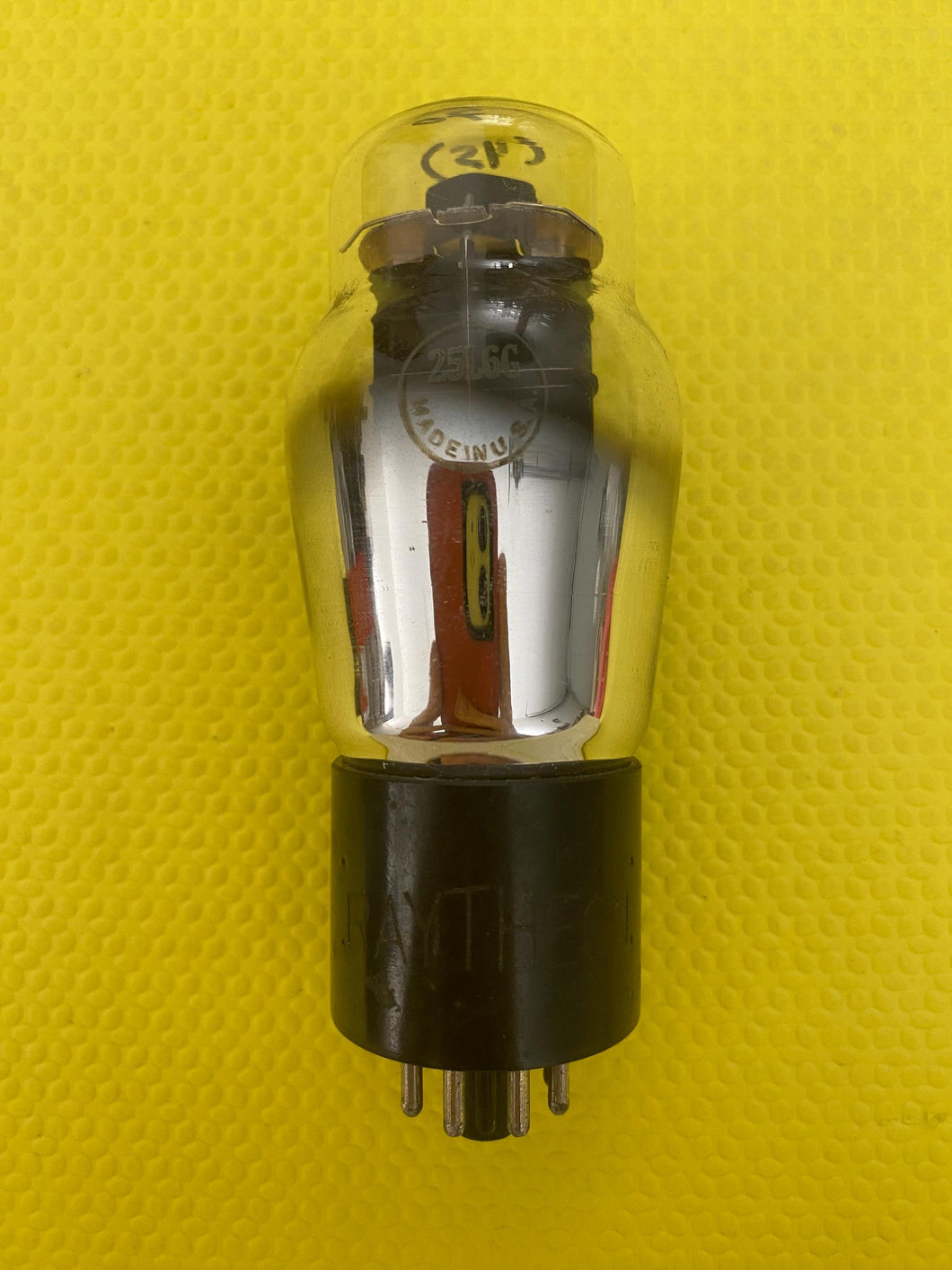 Raytheon 25L6 25L6G Vacuum Tube Valve ST Shoulder Shape Engraved / Stamped Base NOS-Testing