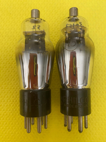2 Philco Number / Type 75 #75 Vacuum Tubes Valves Engraved Base Lot Of Two