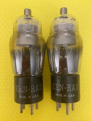 Matched Pair Ken-Rad Number / Type 35 Vacuum Tubes Valves
