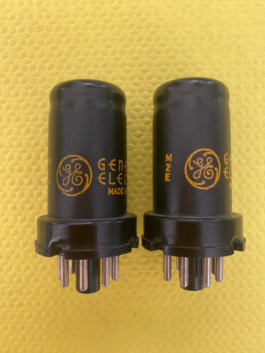Matched Pair General Electric GE 6SJ7 6J8P Vacuum Tubes Valves NOS NIB