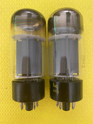 Matched Pair Sylvania 6L6 6L6GC Vacuum Tubes Valves