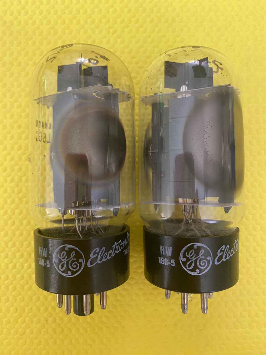 Matched Pair General Electric GE Canada 6L6 6L6GC Vacuum Tubes Valves