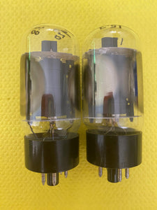 Matched Pair General Electric GE Uncle Doug 6L6 6L6GC Vacuum Tubes Valves