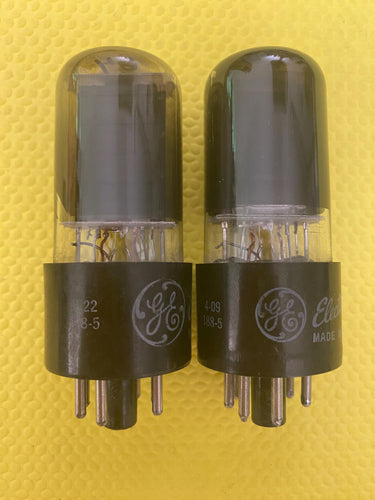 Matched Pair General Electric GE 25L6 25L6GT Vacuum Tubes Valves NOS-Testing