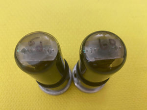 Matched Pair General Electric GE 25L6 25L6GT Vacuum Tubes Valves