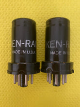 Load image into Gallery viewer, Matched Pair Ken-Rad 6SJ7 Vacuum Tubes Valves
