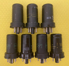 Load image into Gallery viewer, 7 US-Made 6C5 Vacuum Tubes Valves Lot Of Seven
