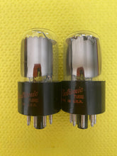 Load image into Gallery viewer, Matched Pair General Electric GE Red Label 6SN7 6SN7GTB Vacuum Tubes Valves Copper Support Rods Phono Preamp Grade
