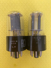 Load image into Gallery viewer, Matched Pair RCA 6SN7 6SN7GTB Vacuum Tubes Valves Black Plate
