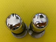 Load image into Gallery viewer, Matched Pair Sylvania 6SN7 6SN7GTB Vacuum Tubes Valves Black Wing Plate Tall Bottle
