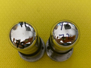 Matched Pair Sylvania 6SN7 6SN7GTB Vacuum Tubes Valves Black Wing Plate Tall Bottle