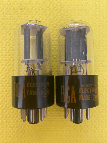 Matched Pair RCA 6SN7 6SN7GTB Vacuum Tubes Valves