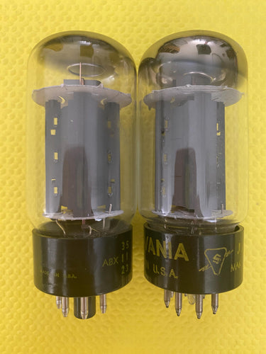 Matched Pair Sylvania 6L6 6L6GC Vacuum Tubes Valves NOS-Testing