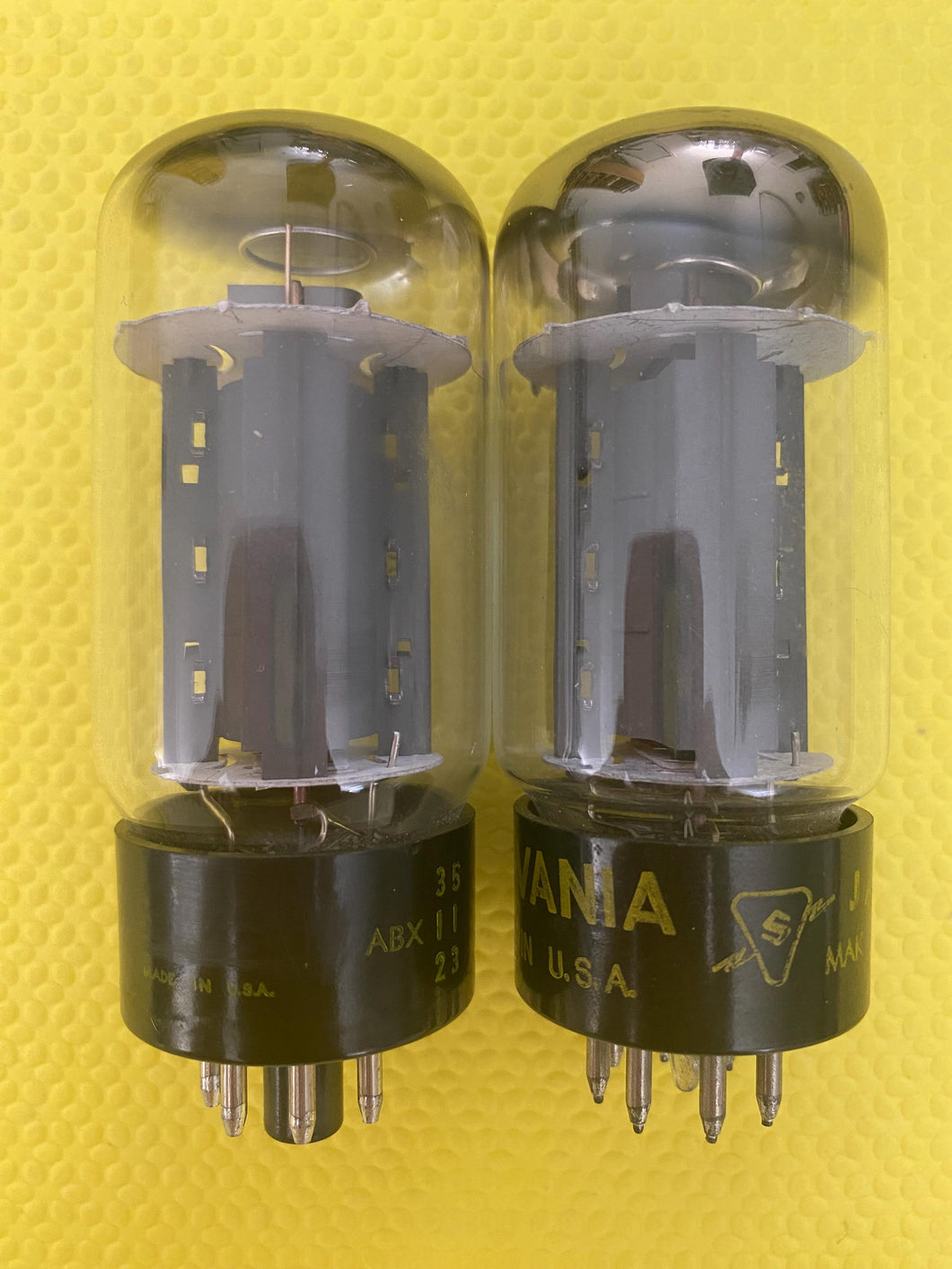 Matched Pair Sylvania 6L6 6L6GC Vacuum Tubes Valves NOS-Testing