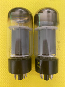 Matched Pair Sylvania 6L6 6L6GC Vacuum Tubes Valves