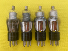 Load image into Gallery viewer, 4 US-Made Number / Type 77 #77 Vacuum Tubes Bell Plate Variety Lot Of Four
