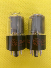 Load image into Gallery viewer, Matched Pair General Electric GE Red Label 6SN7 6SN7GTB Vacuum Tubes Valves Copper Support Rods Phono Preamp Grade
