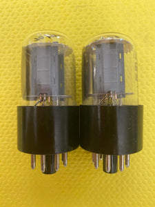 Matched Pair General Electric GE Red Label 6SN7 6SN7GTB Vacuum Tubes Valves Copper Support Rods Phono Preamp Grade