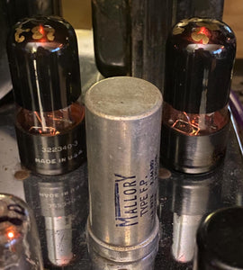 Matched Pair Tung-Sol 6V6 6V6GT Vacuum Tubes Valves Black Glass Solid Top NOS-Testing
