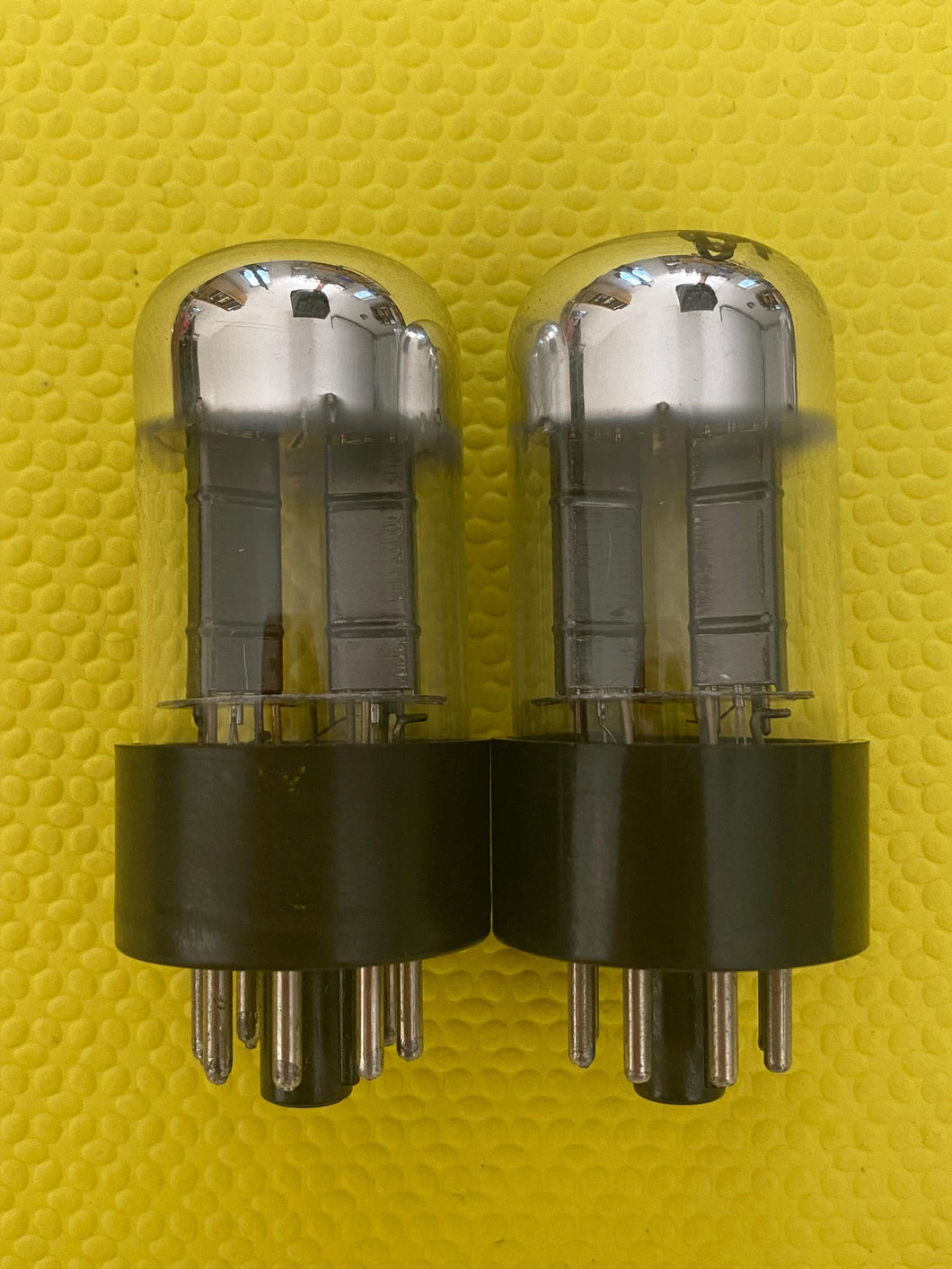 Matched Pair Sylvania 6SN7 6SN7GTA Vacuum Tubes Valves Chrome Dome Silver Top Phono Preamp Grade