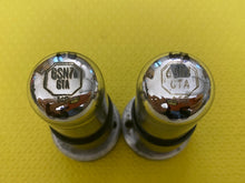 Load image into Gallery viewer, Matched Pair Sylvania 6SN7 6SN7GTA Vacuum Tubes Valves Chrome Dome Silver Top Phono Preamp Grade
