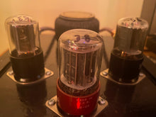 Load image into Gallery viewer, Matched Pair General Electric GE 6SN7 6SN7GTA Vacuum Tubes Valves Copper Support Rods

