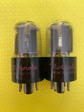 Load image into Gallery viewer, Matched Pair General Electric GE 6SN7 6SN7GTB Vacuum Tubes Valves Copper Support Rods
