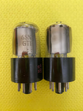 Load image into Gallery viewer, Matched Pair General Electric GE 6SN7 6SN7GTB Vacuum Tubes Valves Copper Support Rods
