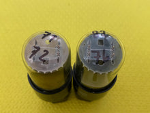 Load image into Gallery viewer, Matched Pair General Electric GE 6SN7 6SN7GTB Vacuum Tubes Valves Copper Support Rods Top Filament NOS NIB
