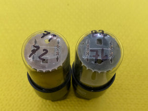 Matched Pair General Electric GE 6SN7 6SN7GTB Vacuum Tubes Valves Copper Support Rods Top Filament NOS NIB