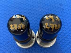 Matched Pair Tung-Sol 6V6 6V6GT Vacuum Tubes Valves Black Glass Solid Top NOS-Testing
