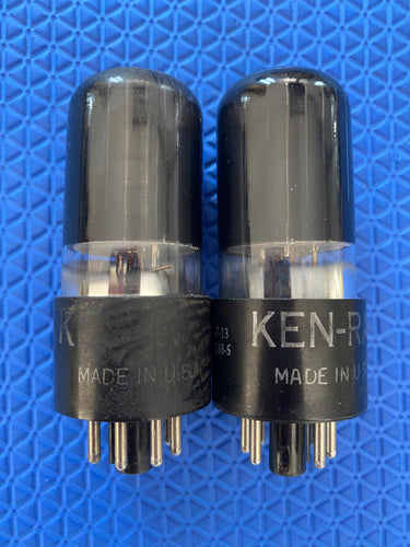 Matched Pair Ken-Rad 6V6 6V6GT Vacuum Tubes Valves NOS-Testing