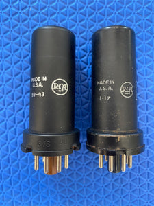 Matched Pair RCA 6V6 JANCRC6V6 Vacuum Tubes Valves Milspec Metal Bottle NOS-Testing