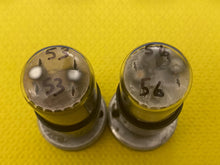 Load image into Gallery viewer, Matched Pair General Electric GE 6SN7 6SN7GTA Vacuum Tubes Valves Copper Support Rods
