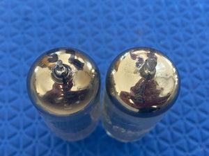 Matched Pair General Electric GE 6CL6 Vacuum Tubes Valves Black Plate NOS-Testing