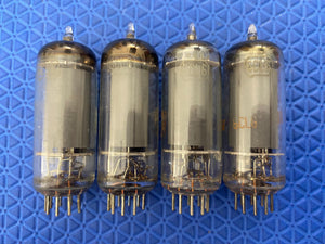 Matched Quad RCA 6CL6 Vacuum Tubes Valves