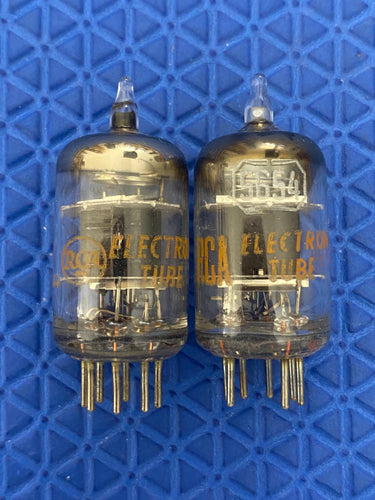 Matched Pair RCA 5654 6AK5W 6J1 6J2 Industrial Vacuum Tubes Valves Black Plate