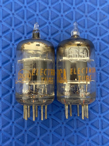 Matched Pair RCA 5654 6AK5W 6J1 6J2 Industrial Vacuum Tubes Valves Black Plate