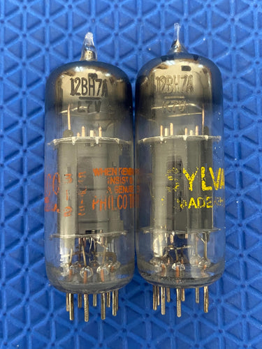 Matched Pair Lansdale 12BH7 12BH7A Vacuum Tubes Valves 12AU7 Substitute For Tube Rolling NOS NIB