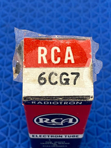 RCA Black Plate 6CG7 6FQ7 Vacuum Tube Valve With Shields NOS NIB