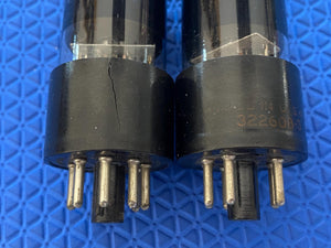 Matched Pair Tung-Sol 6V6 6V6GT Vacuum Tubes Valves Black Glass Solid Top NOS-Testing