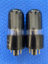 Load image into Gallery viewer, Matched Pair Tung-Sol 6V6 6V6GT Vacuum Tubes Valves Black Glass Solid Top NOS-Testing
