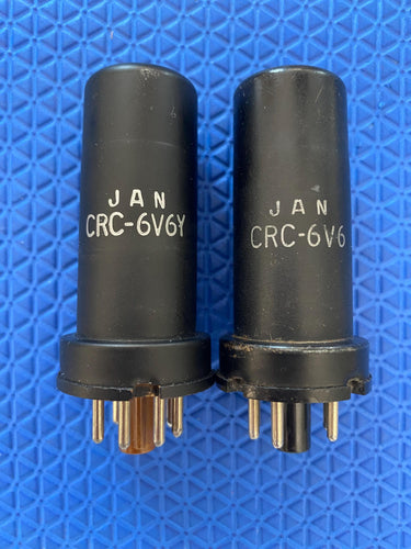 Matched Pair RCA 6V6 JANCRC6V6 Vacuum Tubes Valves Milspec Metal Bottle NOS-Testing