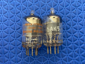Matched Pair Tung-Sol 6AK5 6J1 6J2 Vacuum Tubes Valves NOS NIB