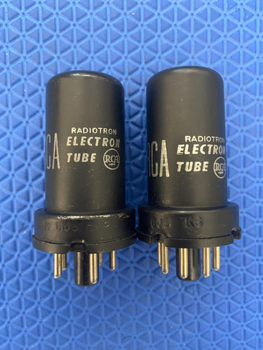 Matched Pair RCA 6J5 Vacuum Tubes Valves NOS-Testing