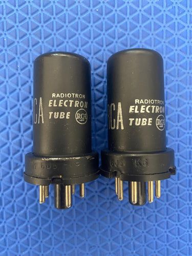 Matched Pair RCA 6J5 Vacuum Tubes Valves NOS-Testing