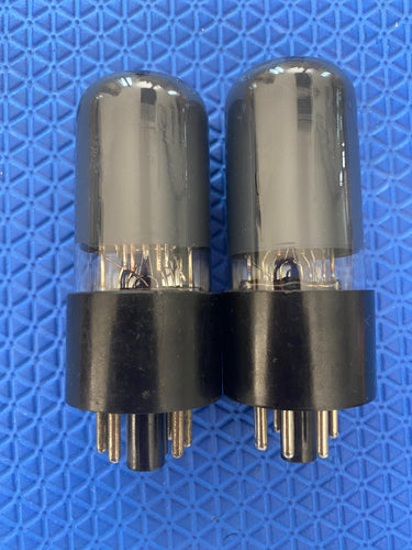 Matched Pair Hytron 6V6 6V6GT Vacuum Tubes Valves Gray Side And Top Glass NOS-Testing