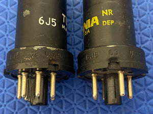 Matched Pair RCA 6J5 Vacuum Tubes Valves NOS NIB