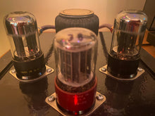 Load image into Gallery viewer, Matched Pair Sylvania 6SN7 6SN7GTA Vacuum Tubes Valves Chrome Dome Silver Top Phono Preamp Grade
