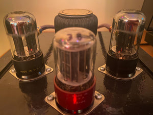 Matched Pair Sylvania 6SN7 6SN7GTA Vacuum Tubes Valves Chrome Dome Silver Top Phono Preamp Grade